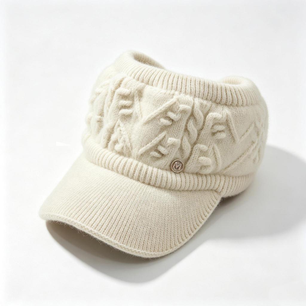 Autumn and Winter New Empty Top Cap Outdoor Sports Show Face Small Knitted Hat Temperament Versatile Fashion Wool Hat Women
