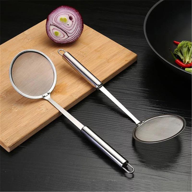 304 Edelstahl Öl- und Schaumschöpflöffel mit 100-Mesh-Filter für Hot Pot
