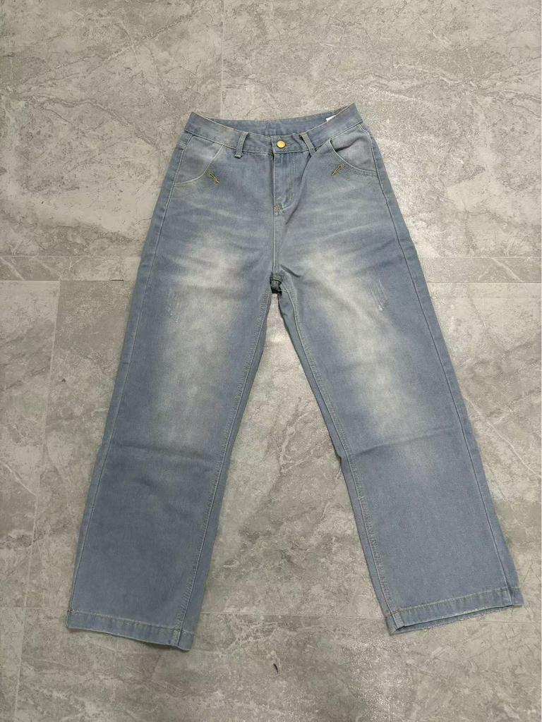 Retro Fashion Wide-Leg Straight Jeans for Women