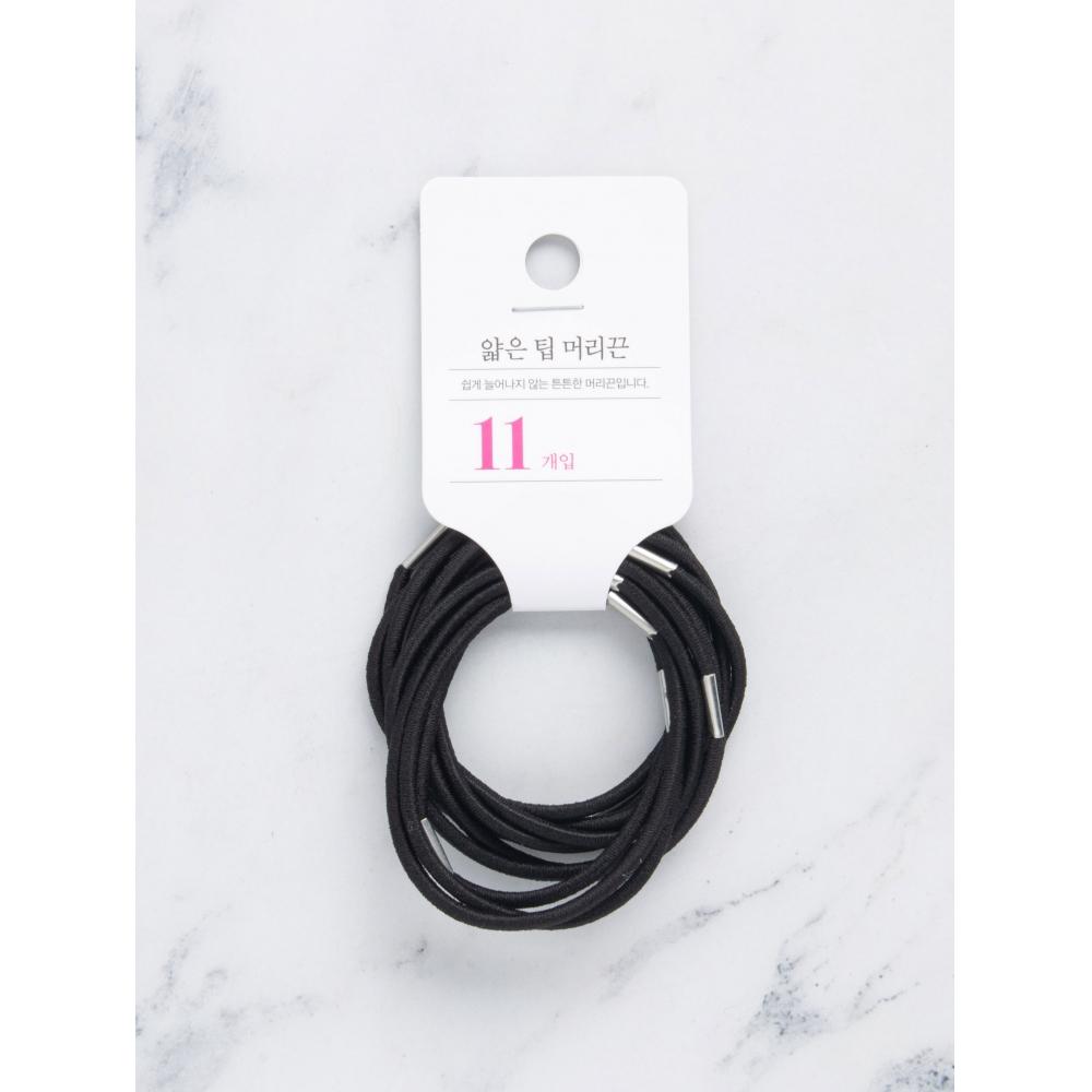 Daiso Dünne Spitzen Haar Gummiband 11er Pack