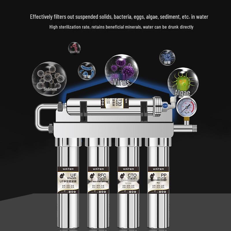 Five-Stage Stainless Steel Whole House Ultrafiltration Water Purifier for Direct Drinking