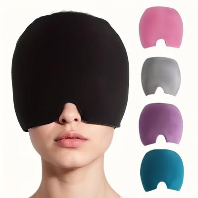 Migraine Relief Cold Gel Mask Stretchable Therapy Cap for Headache Relief and Eye Protection