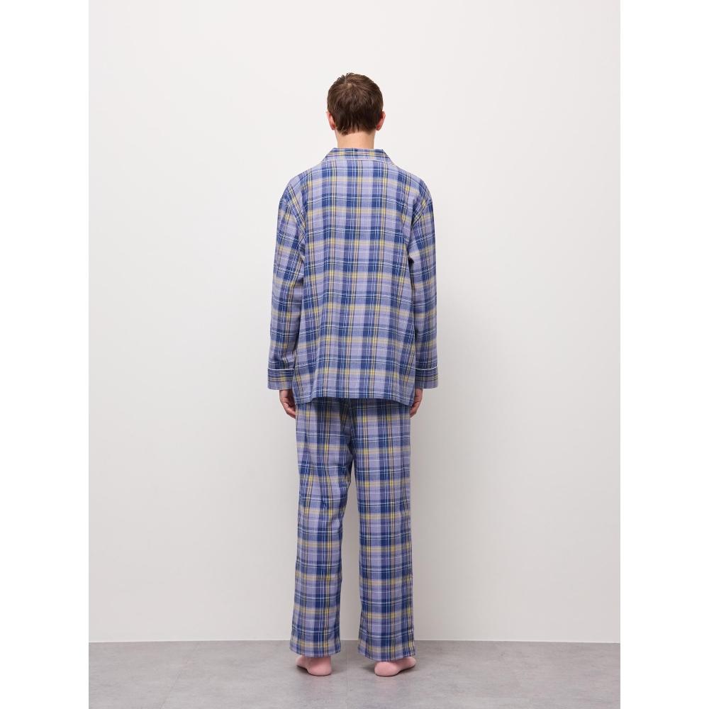 Gu By Uniqlo Flannel Pajamas Long Sleeve   Long Pants Relaxed Fit