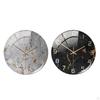 Clock Non Ticking, Marble Texture Round Frameless Wall Clocks Decorative for Home kitchen Room