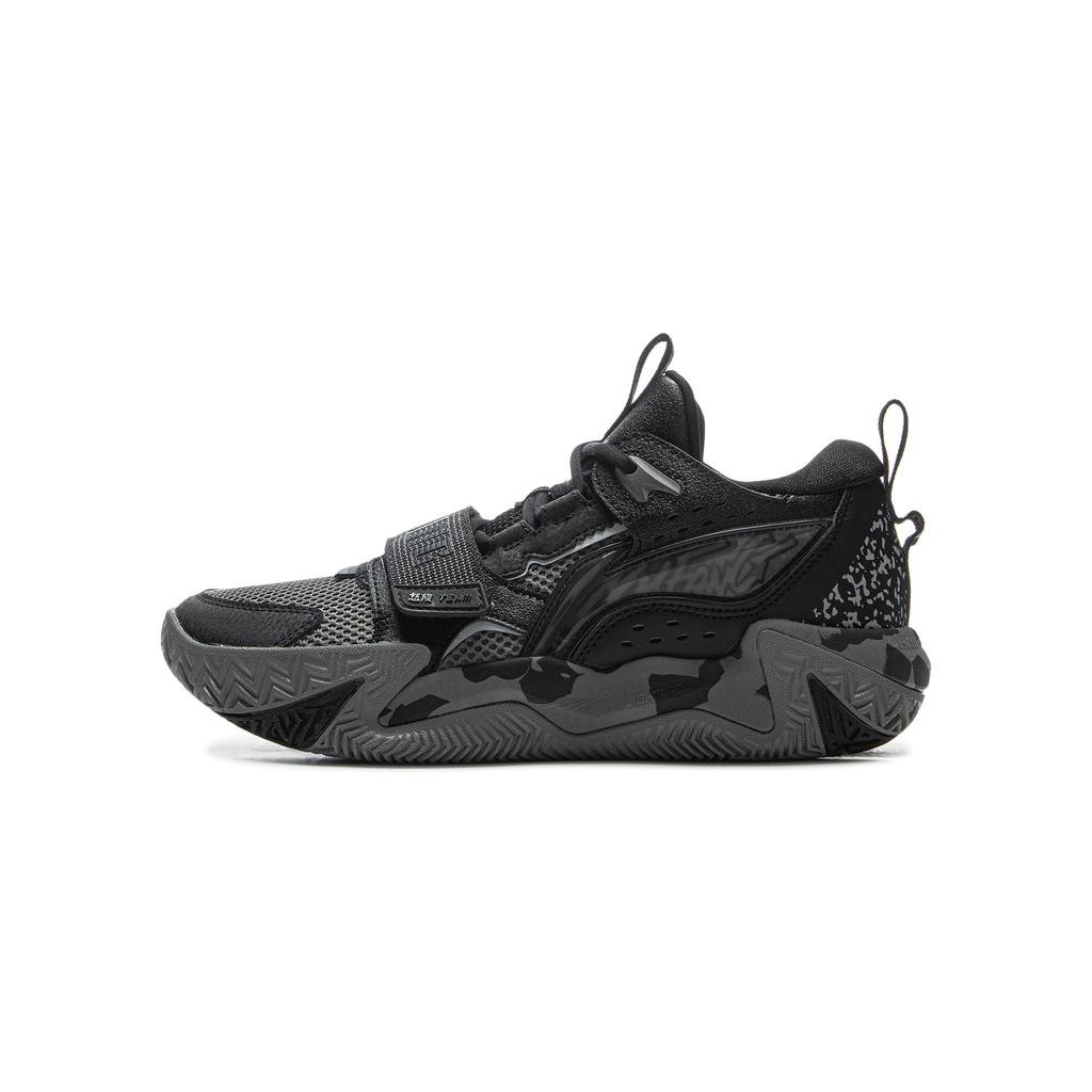 Li Ning Kids Unleashed Team Comfortable Versatile Trendy Low-Top Basketball Shoes Kids Basketball Shoes Black Gray YKBV016-7