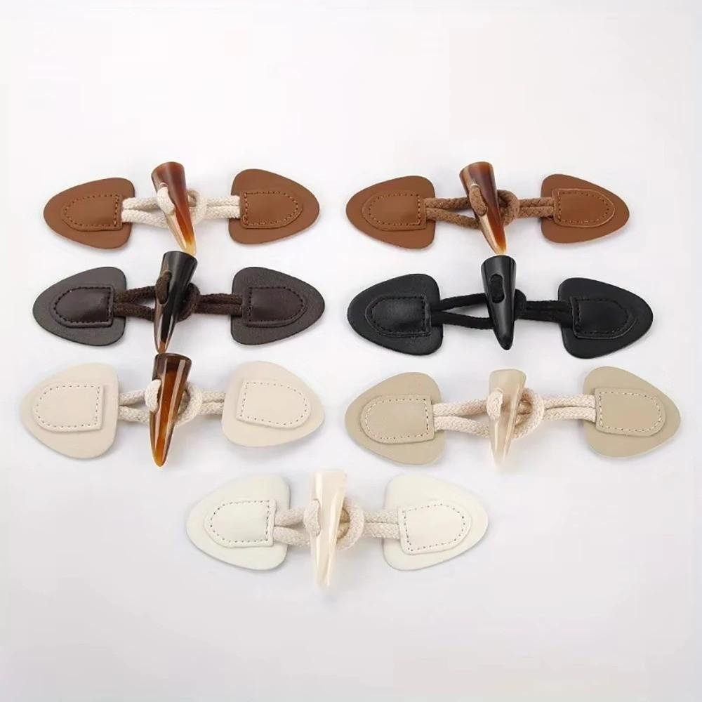 Resin Horn Buckle Vintage Sewing Crafts Button Trendy Sew-On Horn Buttons  for Coats Jackets