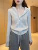 Women's Pure Wool Cable Knit Zipper Hoodie - Autumn/Winter 2026 Collection