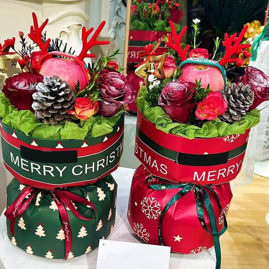 20 Sheets Christmas Wrapping Paper 22" X 22" Holiday Gift Wrap with Christmas Tree Snowflake Pattern for Party DIY Crafts Presents