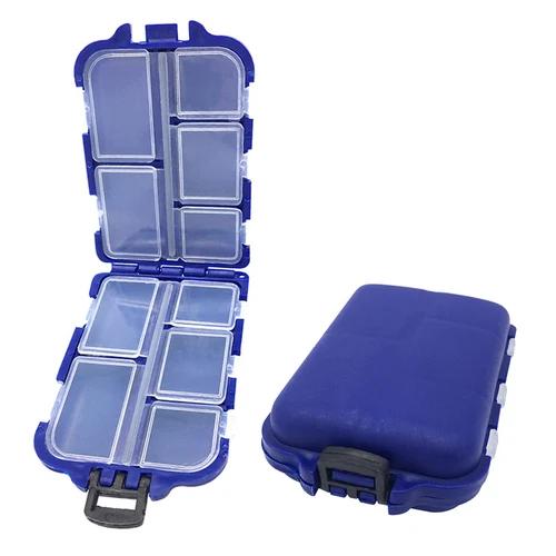 7 Day 10 Grids Medicine Box Multifunctional Storage Medicine Small Items Storage Multi Color Luya Fish Bait Container Dispenser