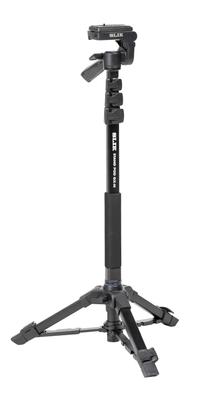 SLIK Monopod and Simple Tripod Stand Pod Lever Lock Type Pan Head Quick Shoe Type 217122 Black GX-N 4-stage 3-way