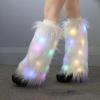 Faux Furs Leg Warmer,Y2K Warm Cozy Fuzzy Leg Warmer Boot Cuffs Cover for Womens