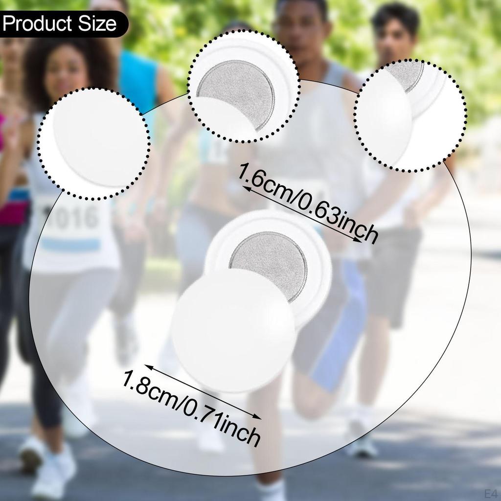 4 Pair Bib Fastener Clips, Race Number Holders for Running Supplies