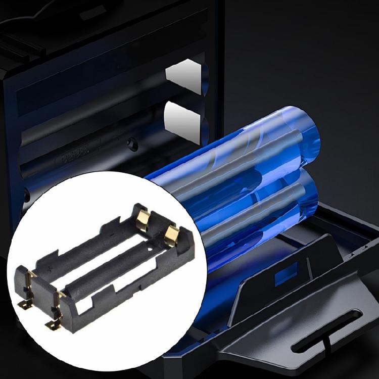 2Pcs 18650 Battery Holder Case with Gold Plateds Coppers Terminals for Enhanceds Conductivity and Durability