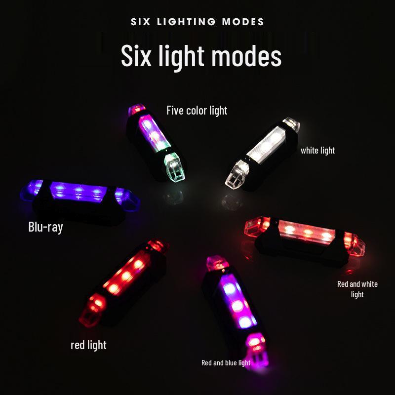 Rechargeable LED Tactical Helmet Light, Colorful Detachable Strobe In Red and Blue.