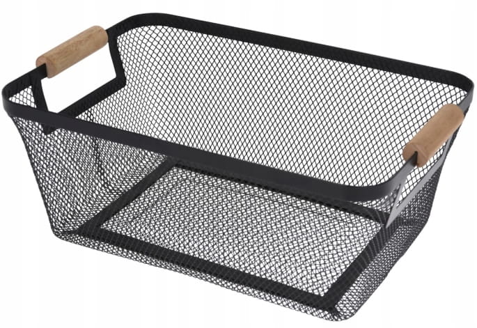 Aufbewahrungskorb 305x215x14cm Metall mit Holzgriff