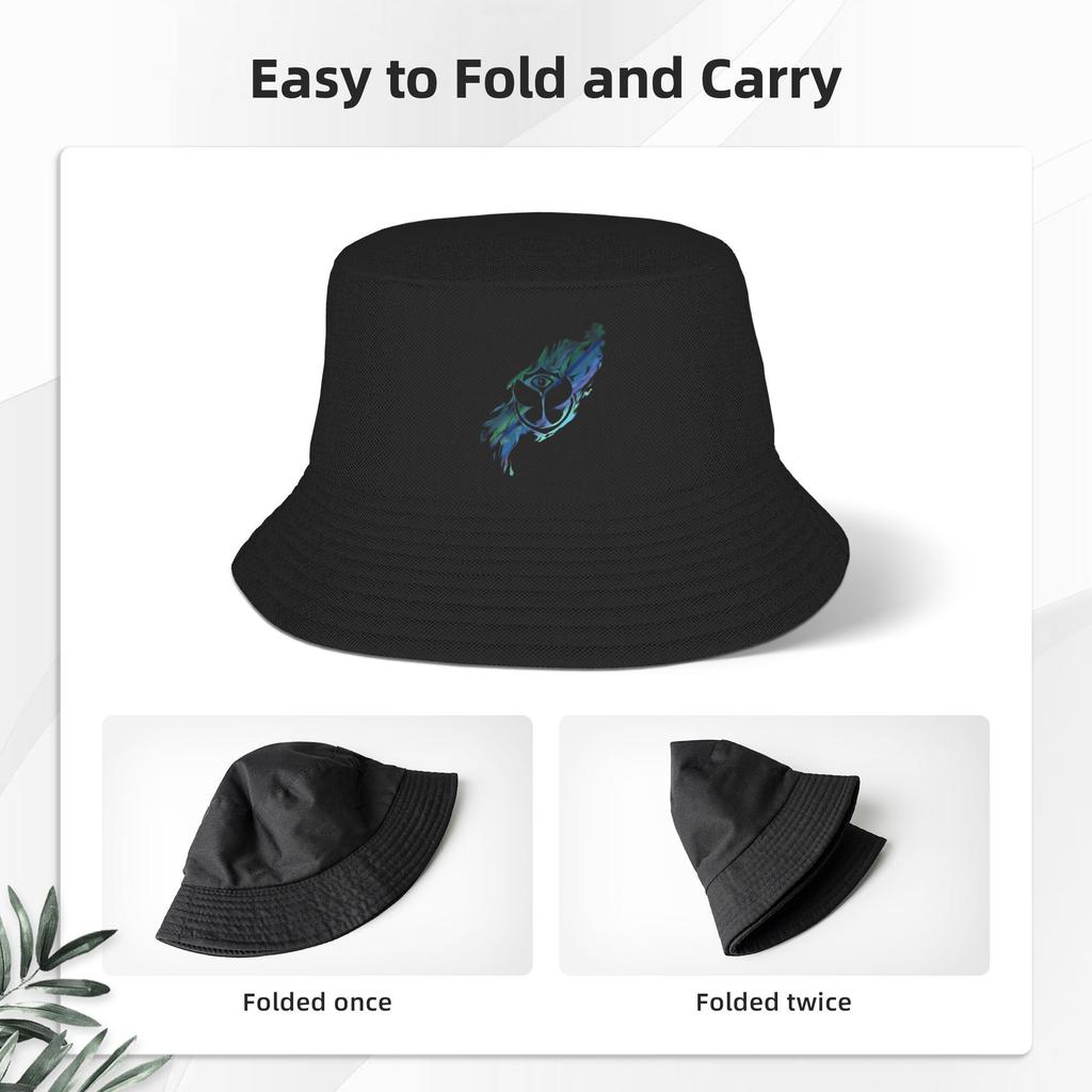 Trendy Tomorrowlands Festival Music Bucket Hat Woman Uv Protection Outdoor Sports Fishing Spring Headwear
