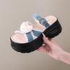 Dopamine Thick-bottomed Muffin Slippers Women's Summer New Fashionable and Cute Student Casual One-word Cool Slippers