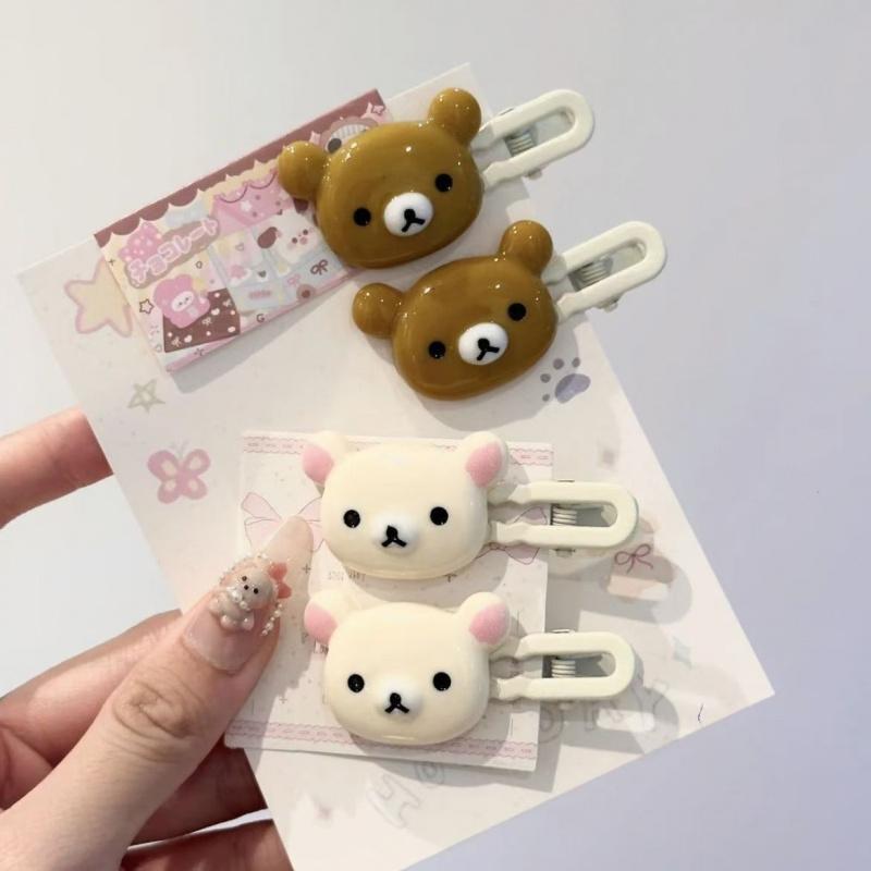 Süßes Bären-Haarnadel-Set, Preppy Kopfschmuck Kunststoff-Haaraccessoires,