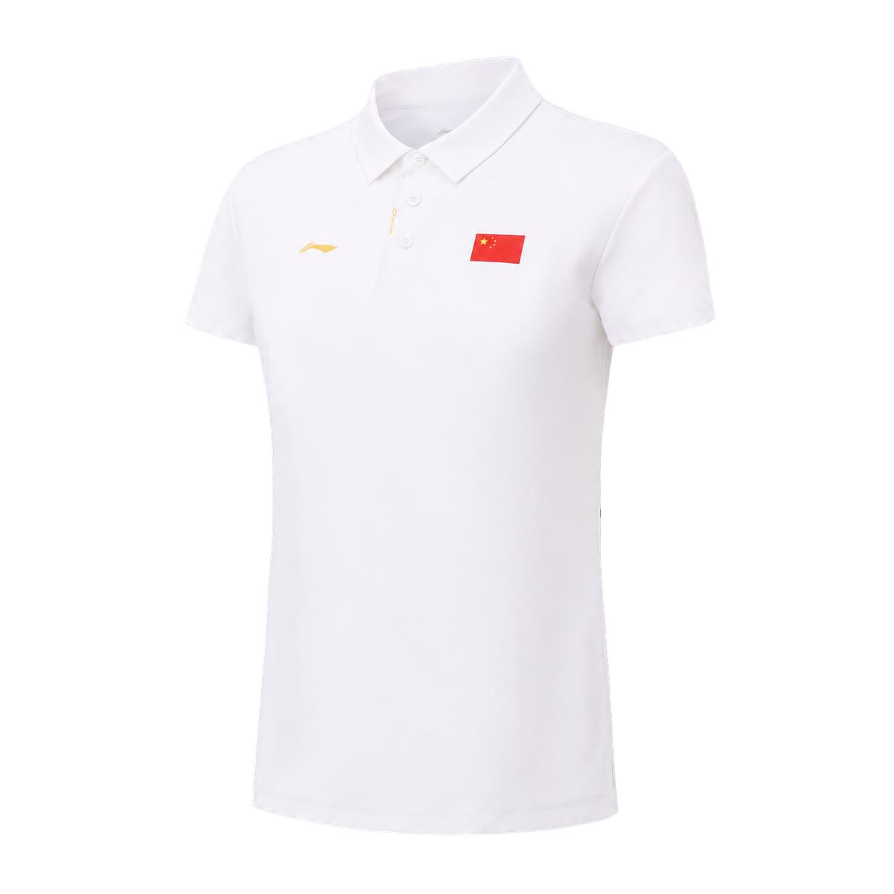 Li Ning Glory National Flag Simple Casual Sports Polo Shirt Women tops APLW462-2 L