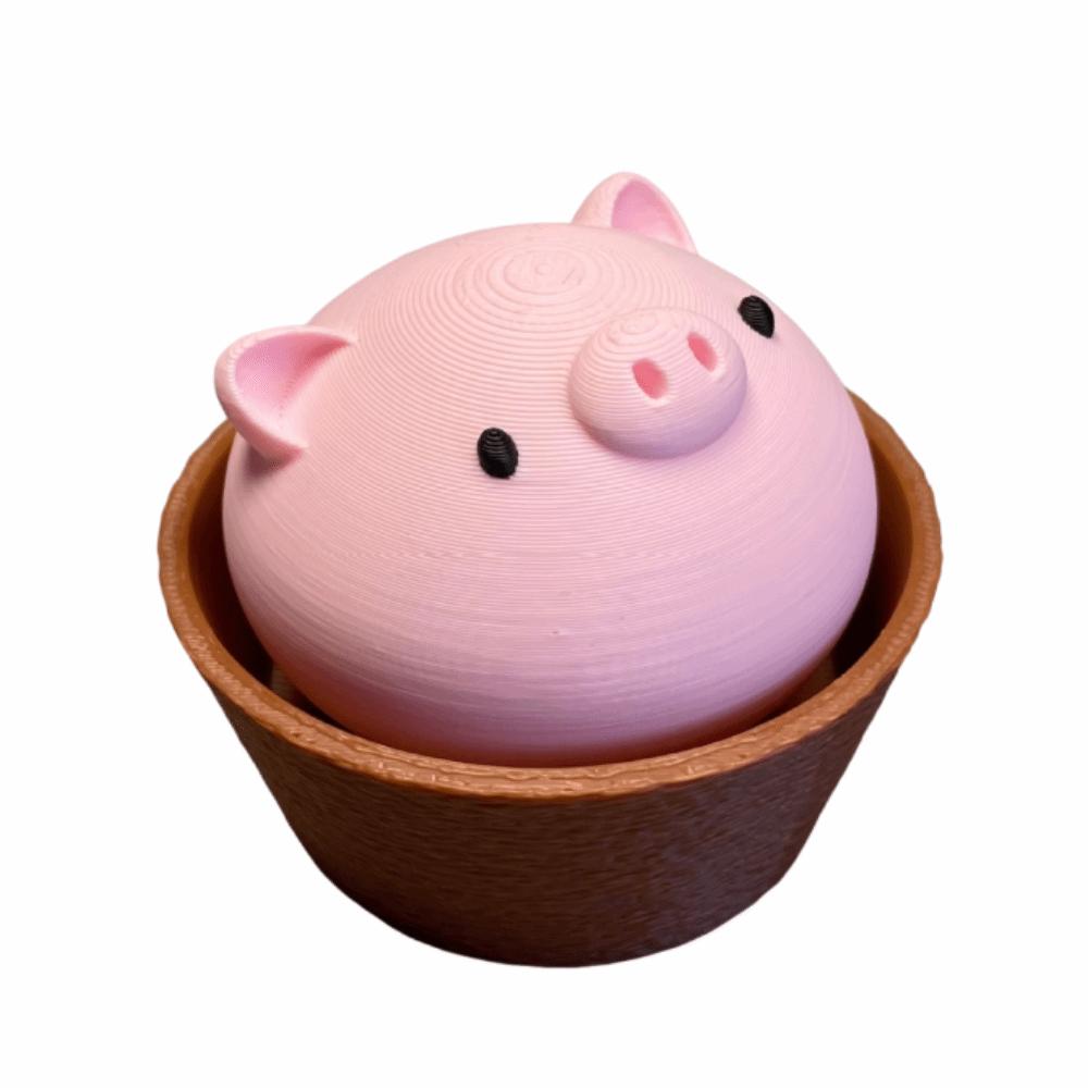 3D Printed Cute Animal Clicker Pig Sensory Clicker Toys Press Keyboard Keychain  Gift Giving without Keyring