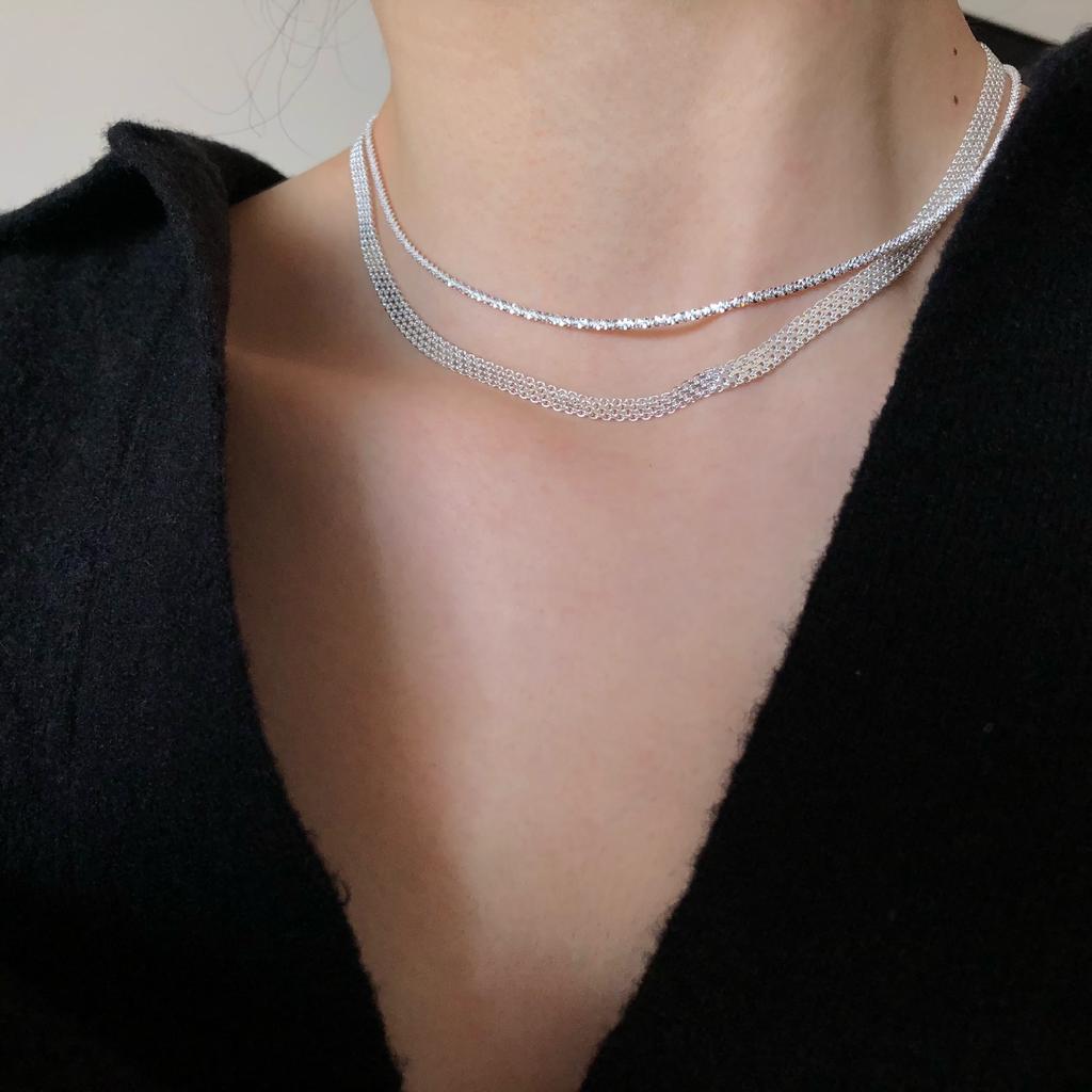 New Arrived Silver Plated Sparkling Braided Choker Necklace for Women Men Birthday Party Gift Fashion Jewelry