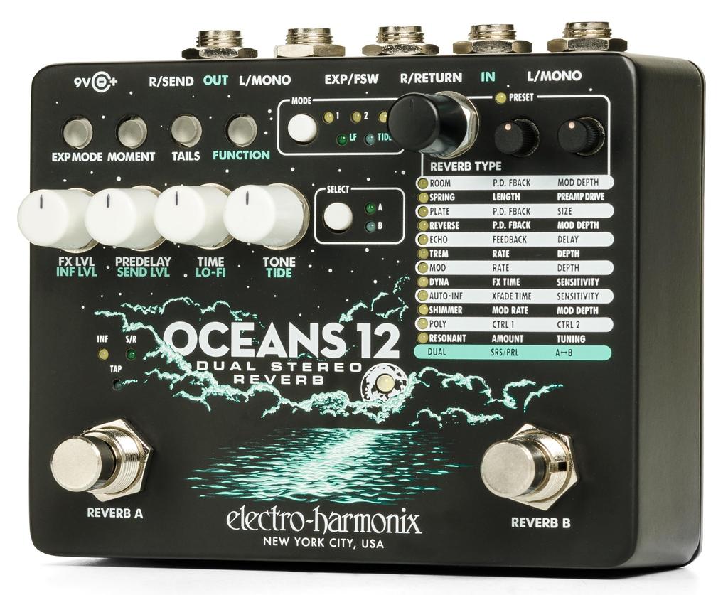 12 Dual Stereo Reverb Reverb electro-harmonix/OCEANS Electro-harmonix