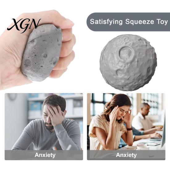 Moon Stress Ball Foam Anxiety Relief Squeeze Fidget Toy Portable Simulated Hand Muscle Exercise