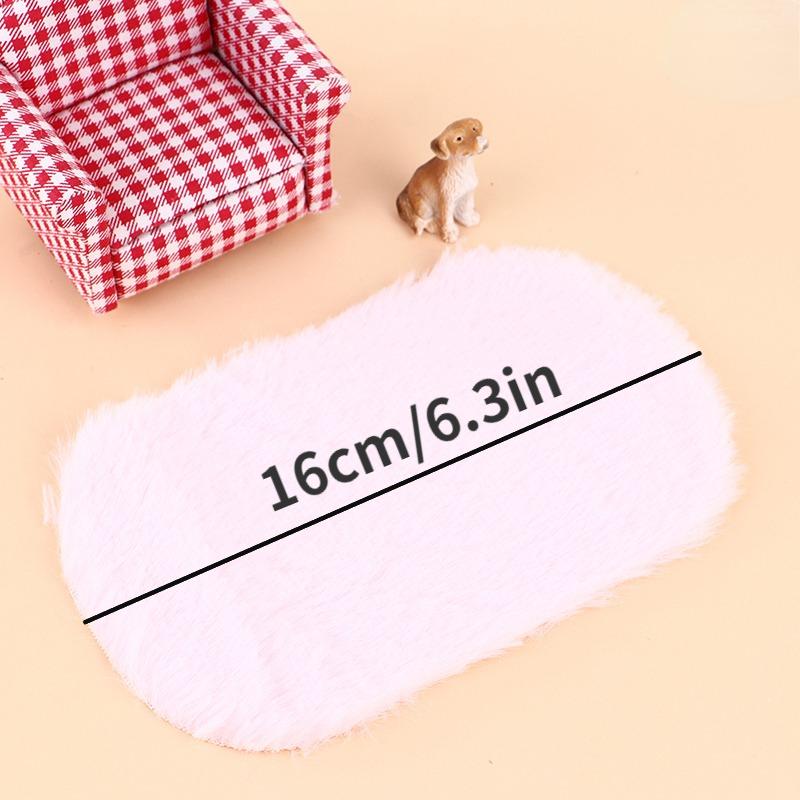 1/3PCS Toy House Mini Plush Carpet Mat, Desktop Decoration, Furniture Decoration, Jewelry Display Mat, Children's Day Gift