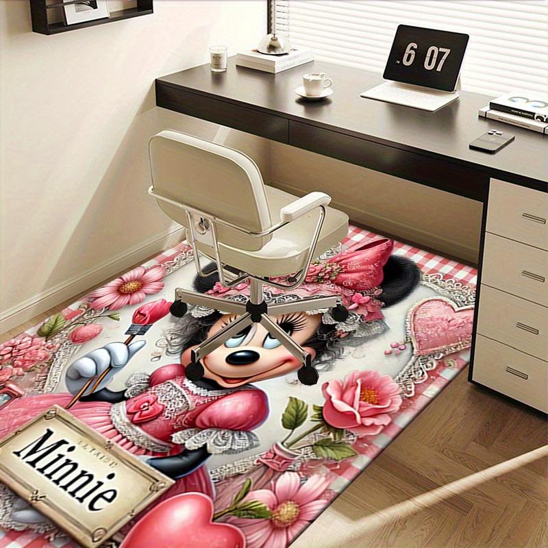 Minnie Mouse Decorative Rug for Home Office Chair Underneath Carpet Gift, Perfect for Room Decoration and Festive Occasionsa155