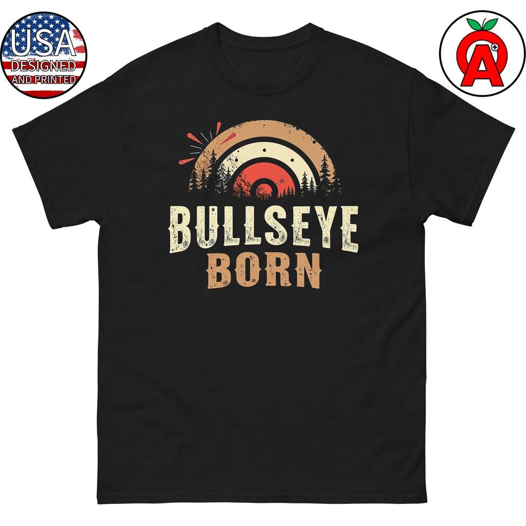 Precision Shooter T-Shirt, Bullseye Born Trap Shooting, Clay Pigeon Skeet Shooting Tee, Marksman Target Range Wear