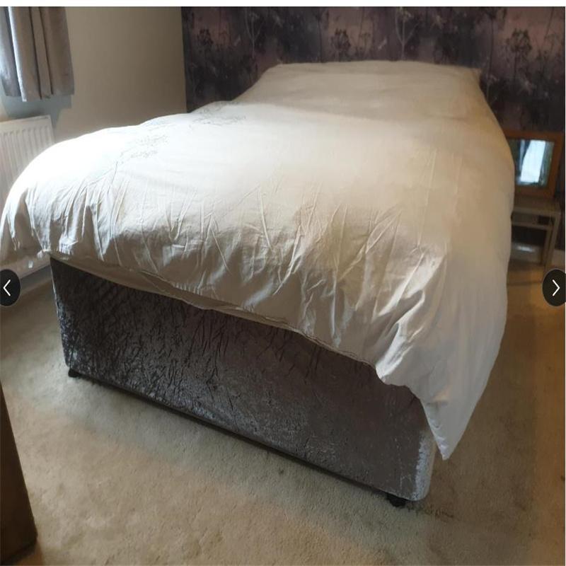 Top Quality Thicken Bed Base Wrap Skirts Valance-Crushed Velvet Divan Frame Cover- Fully Elastics and Three Sides Fabric