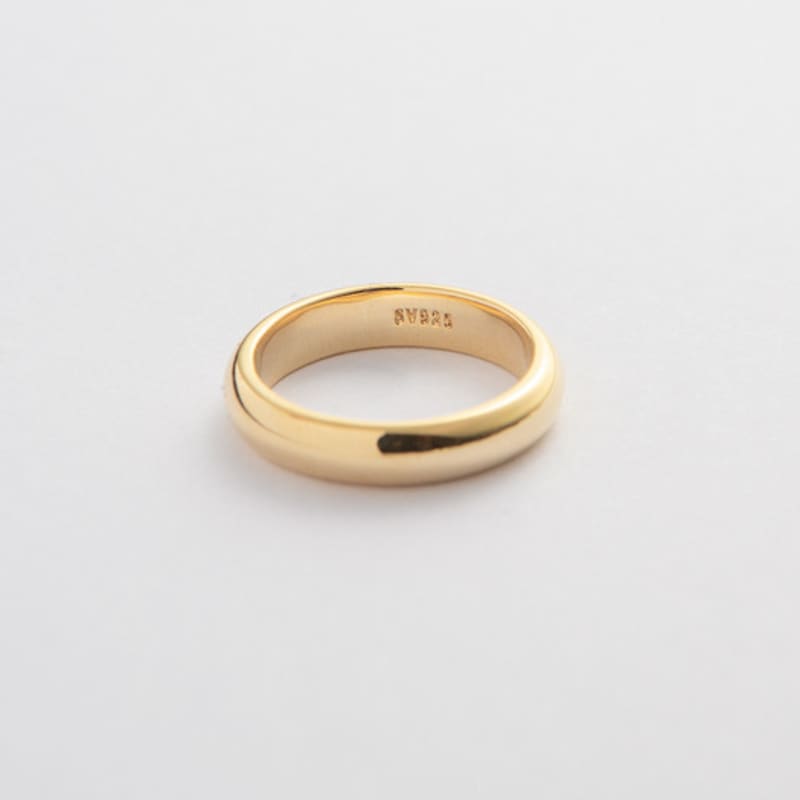 LUNNE Silver Simple Calm Band Ring #LSR10