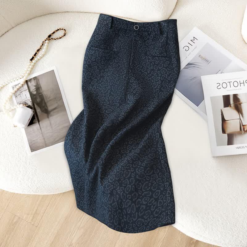 

Women s High-Waisted Straight Split Hem Skirt M