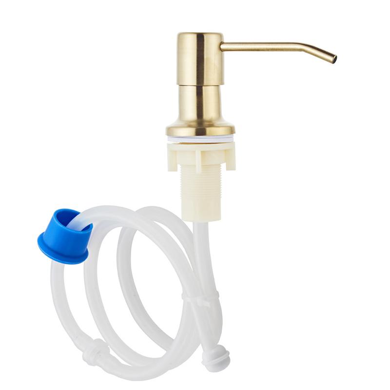 VGX Iiquid Soap Dispenser With Extension Tube Kit and Bottle 304 Stainless Steel Pump Head For Kitchen Sink Bathroom Accessories