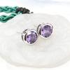Gessen Elegante Geometrische Ohrstecker mit Zirkonia-Zargenfassung