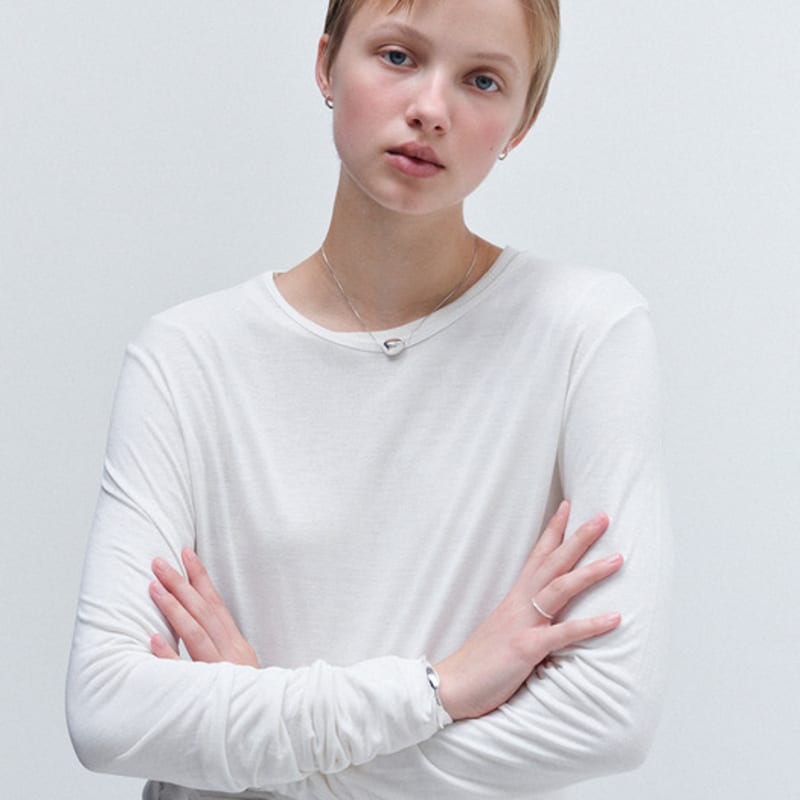 Another Layer Stone Necklace (silver925)