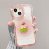 Smudged Tulip Dolls Suitable for Apple 16pro Mobile Phone Case Spring and Summer 15 Invisible Double Bracket 14 Transparent Silicone X