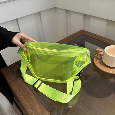 Dames Pvc Waterdichte Reispakket Heuptas Heren Transparante Tas Mode Eenvoudige Borst Heuptas Reis Telefoontas Heuptas Heupzakken