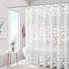 Shower Curtain Liner with 12 Plastic Hooks, 72x72 Inch Plastic Shower Curtain Liner for Shower Stall & Bathtubs, Bathroom Curta Shower Curtain and