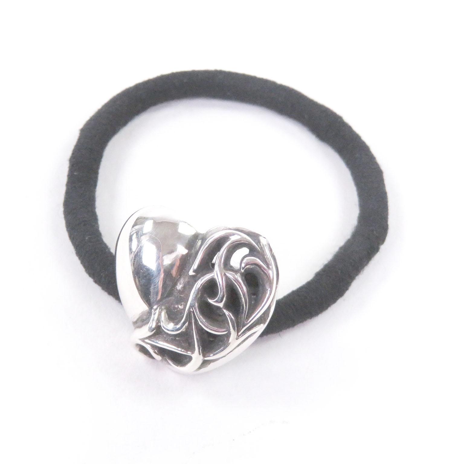 

Great CHROME HEARTS hair accessory Heart Concho Hair Band Hair Tie Used