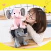 Jucării de pluș umplute cu elefant gri de 25 cm Animale Kawaii Pernă umplută pentru dormit moale păpușă Plushie pentru camera bebelușului Cadouri decorative