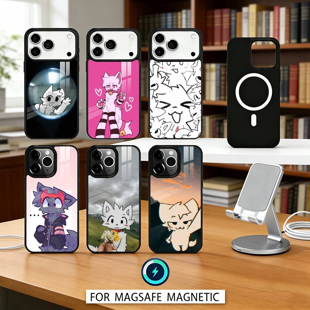 1PC Cute B-Boykisser Phone Case For iPhone 17,16,15,14,13,12,Pro,Max For Magsafe Magnetic Wireless Charging