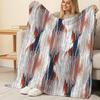 Thick Warm Flannel Blanket, Abstract Pattern Soft Cozy Throw, Ideal for Home, Guest Room & Single Use, Great for Halloween Christmas Decor
