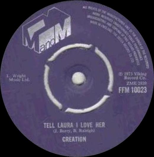 

7inch Record CREATION (7) - Tell Laura I Love Her FFM10023 M And M 1973 UK Reggae, Ska & Dub Used