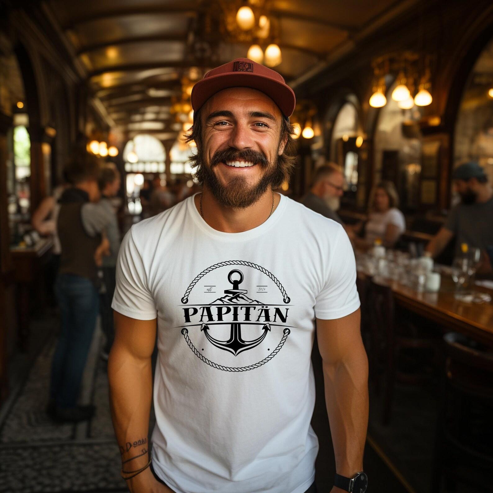 Papitän Personalizable Anchor T-Shirt Sailing Boat Captain - Premium T-Shirt L