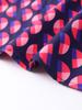 Summer Purple Printed Deep V-neck Women Dress Pleated Puff Sleeve A-line Party Evening Lady Robe
