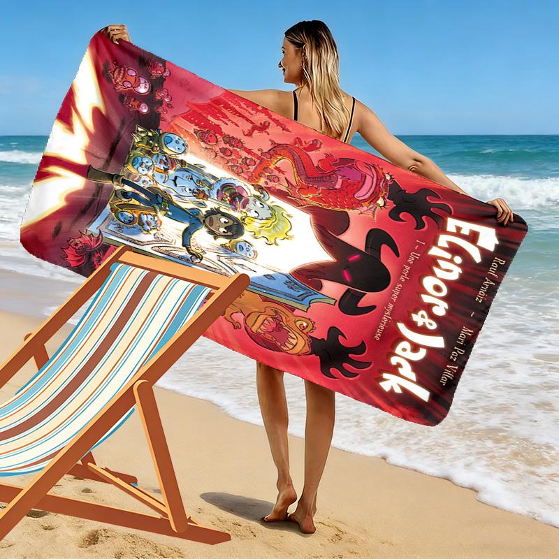 Eleanor and Jack 2D Flat Print Beach Towel, Large Soft Quick Dry Towel for Beach Camping SwimmingXSTJ0915556