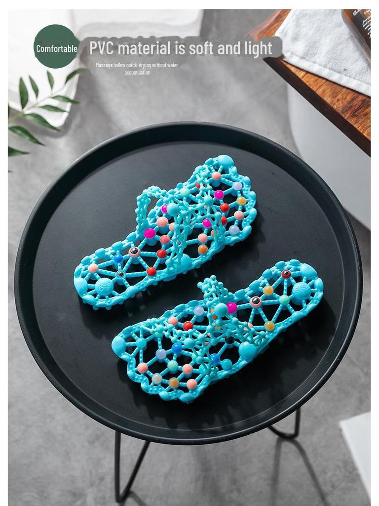 Papuci de masaj pentru femei de vară: Terapie pentru picioare, antiderapantă, uscare rapidă, utilizare în interior