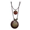 Women's Ethnic Zen Feather Necklace - Bohemian Layered Choker for Autumn/Winter
