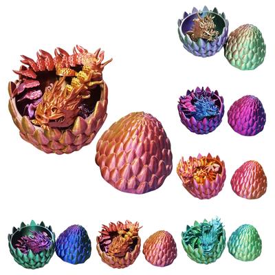 Mystery Dragon With Egg, 3D Printed Dragon With Egg, Full Articulated Flexible Dragon With Eggs, 3D Printed Gift Toy